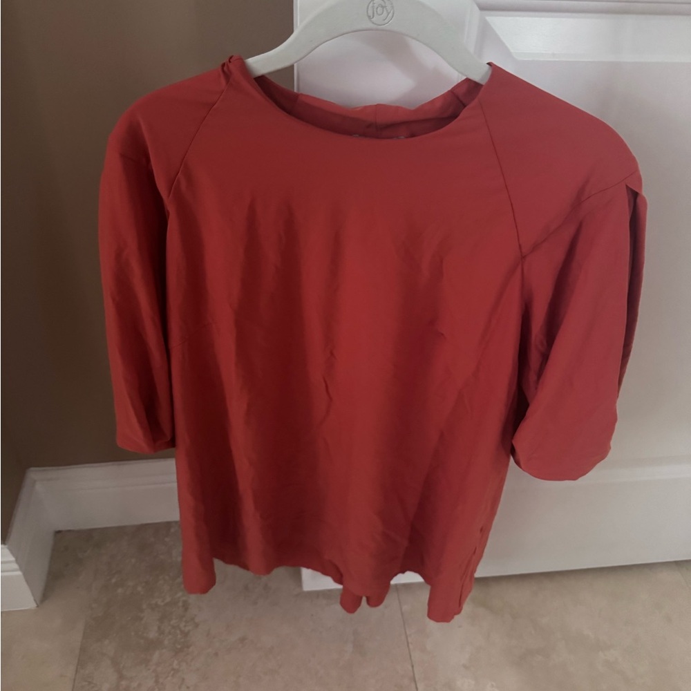 Maria Pinto Orange Rust Top - Bening Blouse Size L